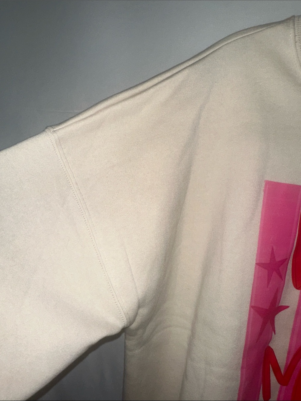 Zenana Outfitters Cream Sweatshirt with Pink & Red Graphic - Picture 3 of 6